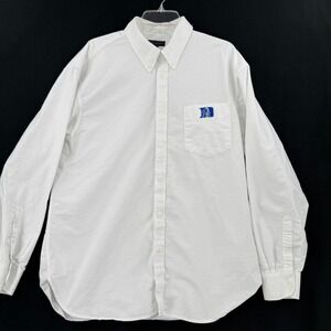 Colony Duke Blue Devils Oxford Shirt Mens Large White Button Down Long Sleeve